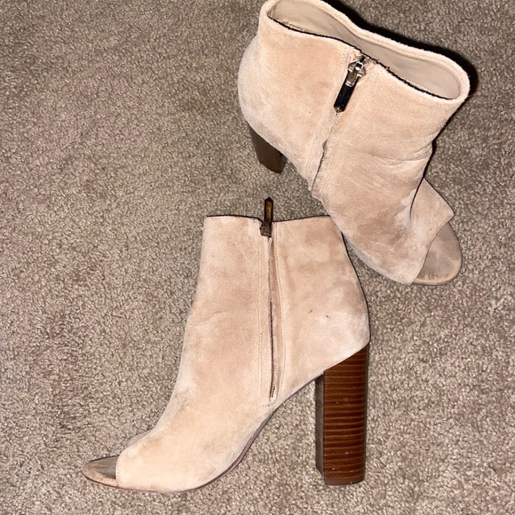 Sam Edelman Yaris Camel Peep Toe Booties - Picture 6 of 9